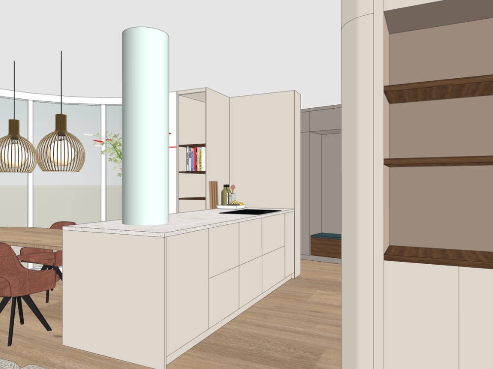 Keukenontwerp project Zoetermeer. Interieuradvies Sjans met Interieur.